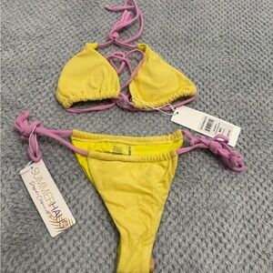 Beach Bunny Yellow and Pink Bikini